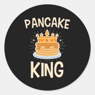 Pancake King Runder Aufkleber