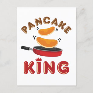 Pancake King Samstag Morgen Pancakes Postkarte