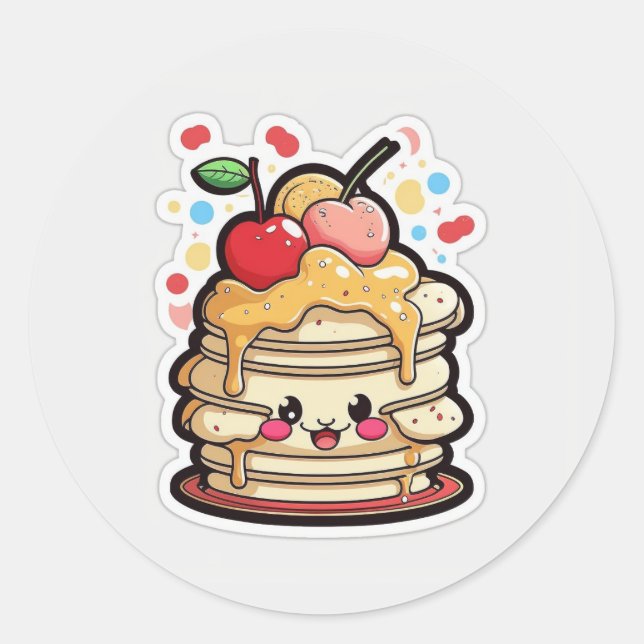 Pancake Pals: Adorable Breakfast Stickers (Vorderseite)