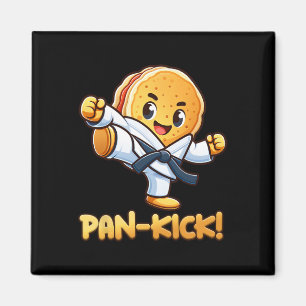 Pancake Pan Karate Taekwondo Kick Boys Girl Magnet
