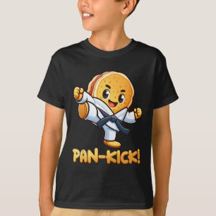 Pancake Pan Karate Taekwondo Kick Boys Girl T-Shirt