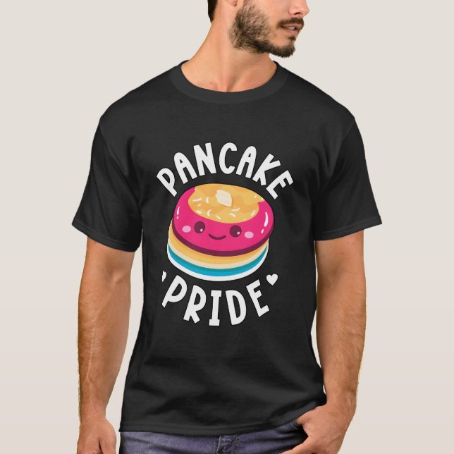Pancake Pride Lgbtq Pan Panual Awareness T-Shirt (Vorderseite)