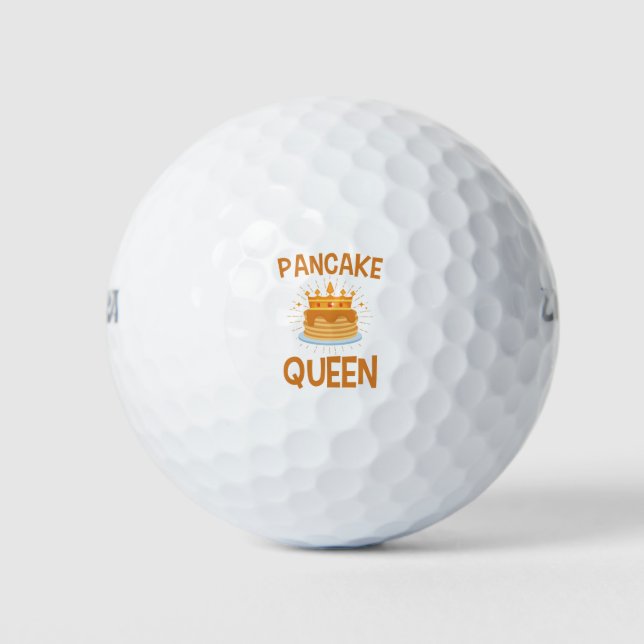 Pancake Queen Women Samstag Morgen Pancakes Golfball (Vorderseite)