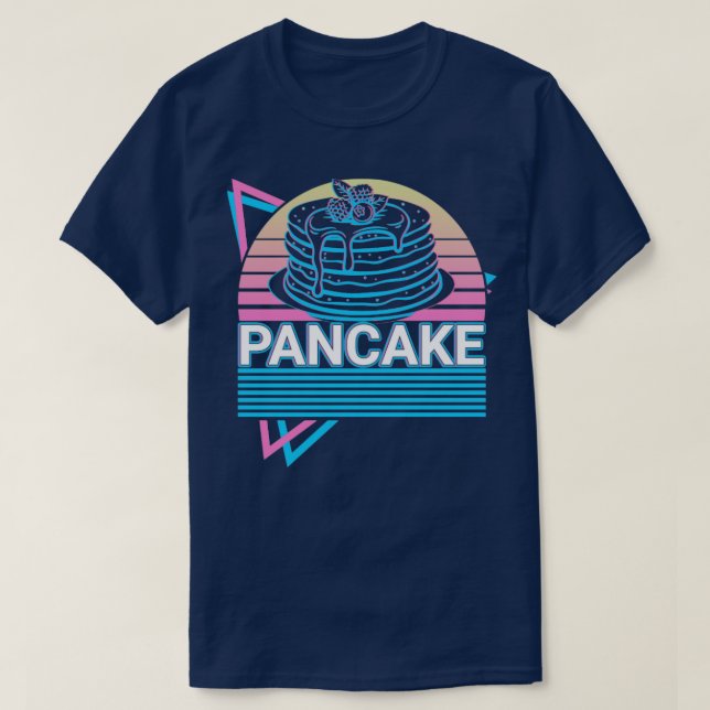 Pancake Retro-Geschenk T-Shirt (Design vorne)