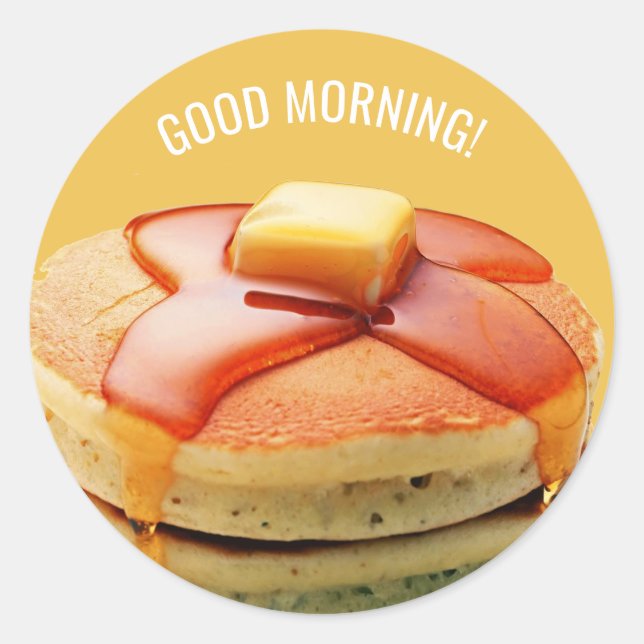 Pancake Round-Aufkleber Runder Aufkleber (Vorderseite)