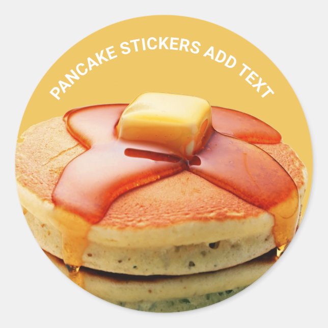 Pancake Round-Aufkleber Runder Aufkleber (Vorderseite)