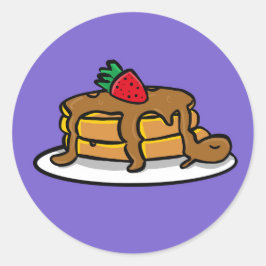 Pancake-Schildkröten-Aufkleber Runder Aufkleber