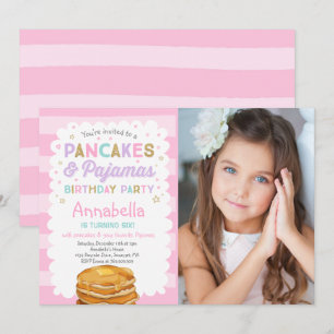 Pancake und Pajamas Geburtstag Einladung PJs Party