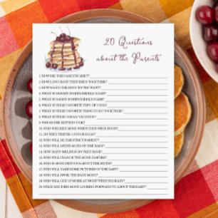 Pancakes Baby Dusche - 20 Fragen zu Eltern