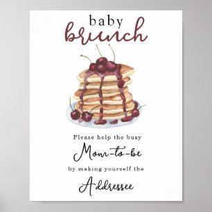 Pancakes Baby-Shower Geschenk für werdende Mutter Poster