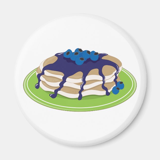 Pancakes Blueberry Magnet (Vorne)