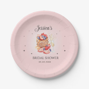 Pancakes Bubbly Brunch Blush Pink Brautparty Pappteller