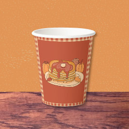 Pancakes - Fall Buffalo Kariertes Muster Papier Be Pappbecher
