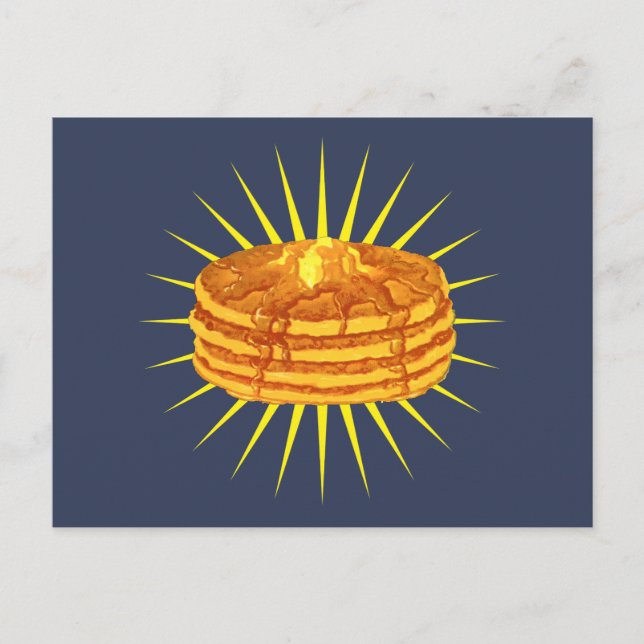 Pancakes Hotcakes Maple Syrup & Butter Postkarte (Vorderseite)