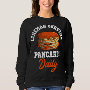 Pancakes Lineman Waffle Frühstück Flapjack Hotcake Sweatshirt