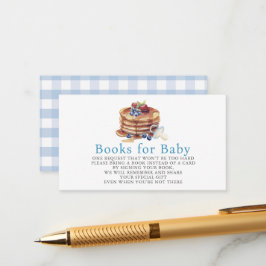 Pancakes & Pacifiers Blaues Gingham-Jungen-Buch-An Begleitkarte