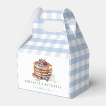 Pancakes & Pacifiers Blue Gingham Boy Baby Shower