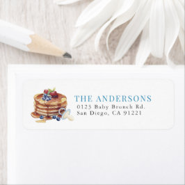 Pancakes & Pacifiers Blue Return Address