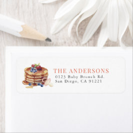 Pancakes & Pacifiers Pink Return Address