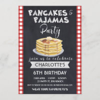 Pancakes Pajamas Geburtstagsparty Einladung