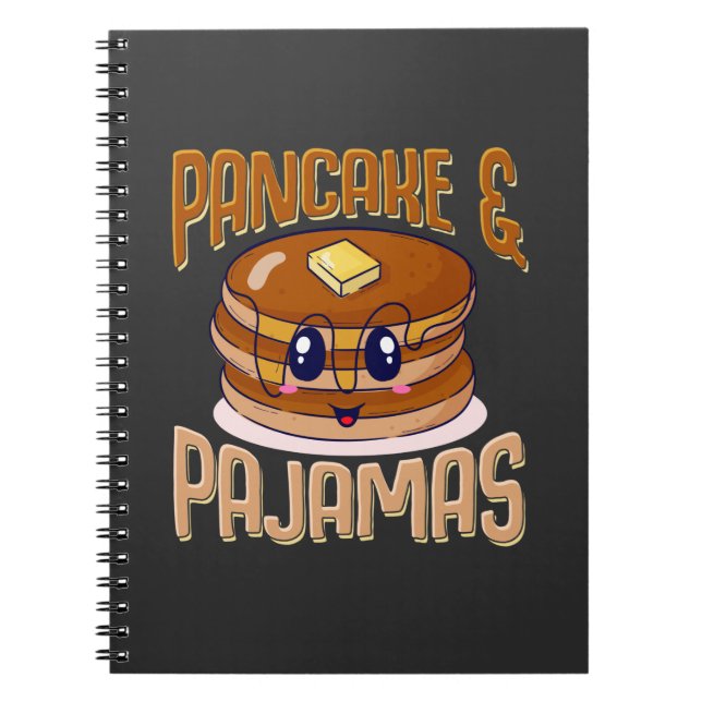 Pancakes Pajamas Niedlich Kawaii Slumber Party Notizblock (Vorderseite)