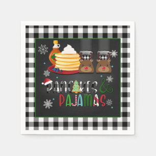 Pancakes & Pajamas Weihnachtsfest Party Napkin - B Serviette