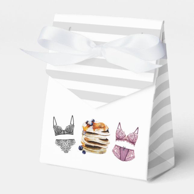 Pancakes & Panties Brautparty Geschenkschachtel (Vorderseite)
