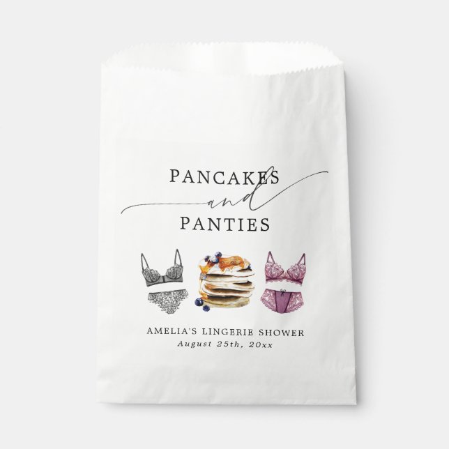 Pancakes & Panties Brautparty Geschenktütchen (Vorderseite)