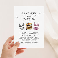 Pancakes & Panties Bridal Dusche Einladung