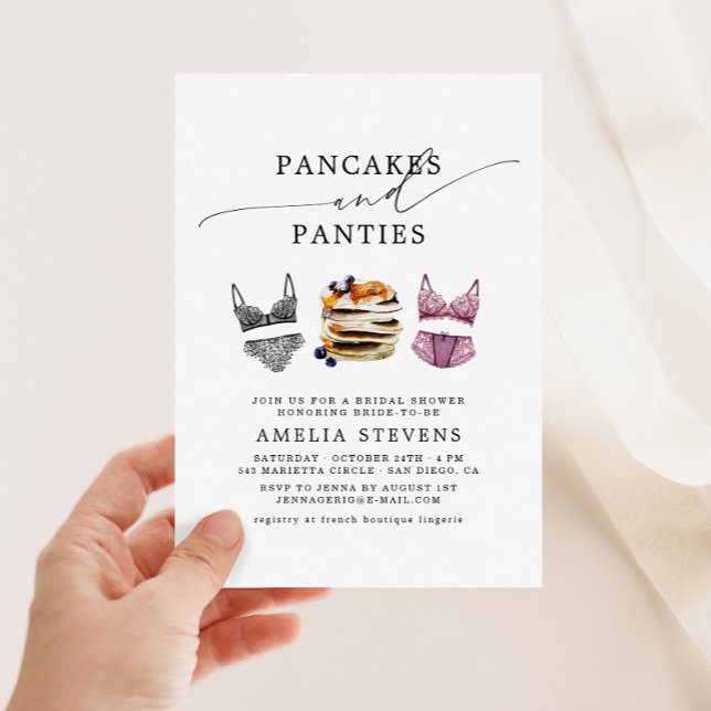 Pancakes & Panties Bridal Dusche Einladung (Von Creator hochgeladen)