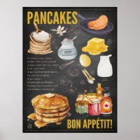Pancakes Rezept Chalkboard Küche