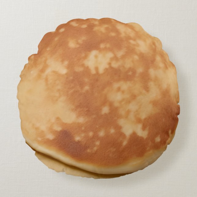 Pancakes Rundes Kissen (Vorderseite)