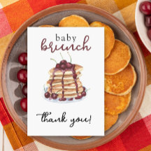 Pancakes Sweet Cherry Baby Dusche Danke Karte
