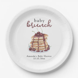 Pancakes Sweet Cherry Baby Dusche Pappteller