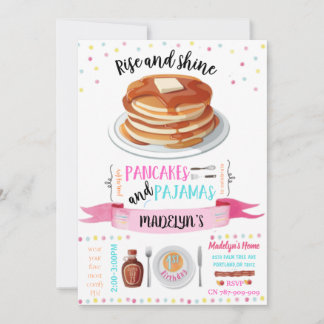 Pancakes und Pajamas 1. Geburtstagsausweis