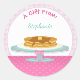 Pancakes und Pajamas Runder Aufkleber