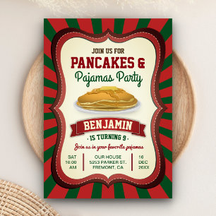 Pancakes und Pajamas   Weihnachtsfeier Einladung