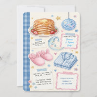 Pancakes und Pyjamas Geburtstagseinladung