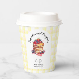 Pancakes und Schnuller Gingham Kariert Baby Shower Pappbecher