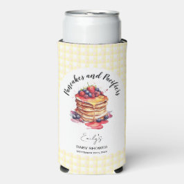 Pancakes und Schnuller Gingham Kariert Baby Shower Selters Dosenkühler