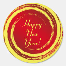 Bonne année Lunaire Rouge Jaune