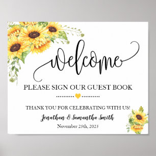 Pancarte de bienvenue notre livre d'or mariage tou