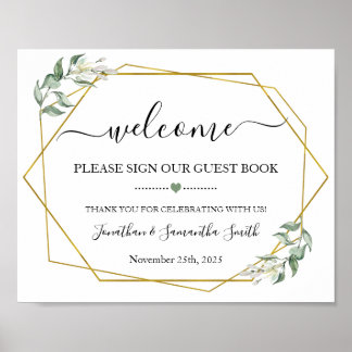 Pancarte de bienvenue notre livre d'or mariage ver