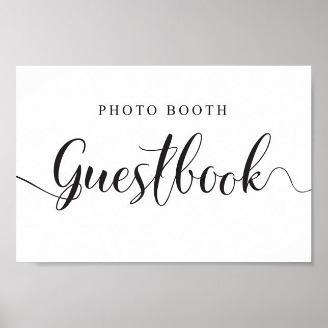 Pancarte de livre d'or de Photomaton pour mariages (Devant)