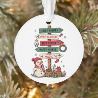 Pancarte de magie de Noël Bonhomme de neige Nuits 
