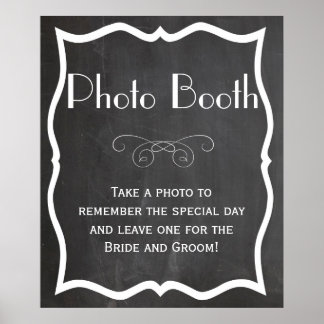 Pancarte de mariage à tableau noir pour Photomaton