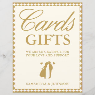 Pancarte de mariage Cartes & Cadeaux Ivoire Rétro