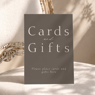 Pancarte de mariage Minimal Taupe Cartes et Cadeau