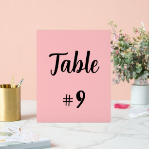Pancarte de table