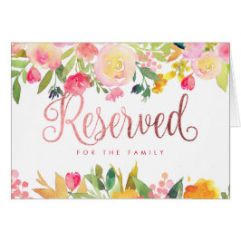 Pancarte de table réservée/aquarelle florale PixDe